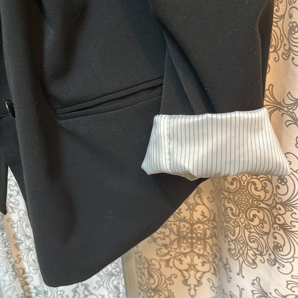 MM. Lafleur black +3 double breasted blazer with double back vent like new - Picture 7 of 8
